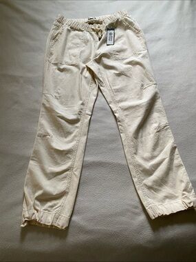 Alpine design hike hiking pants mid rise straight leg ends at ankle cream medium
